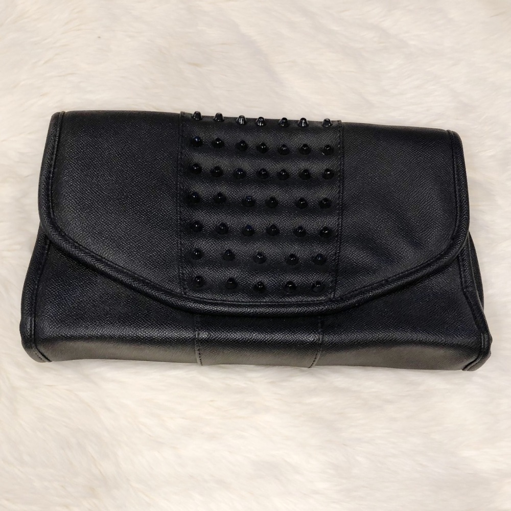 Nila Anthony Black Studded Clutch